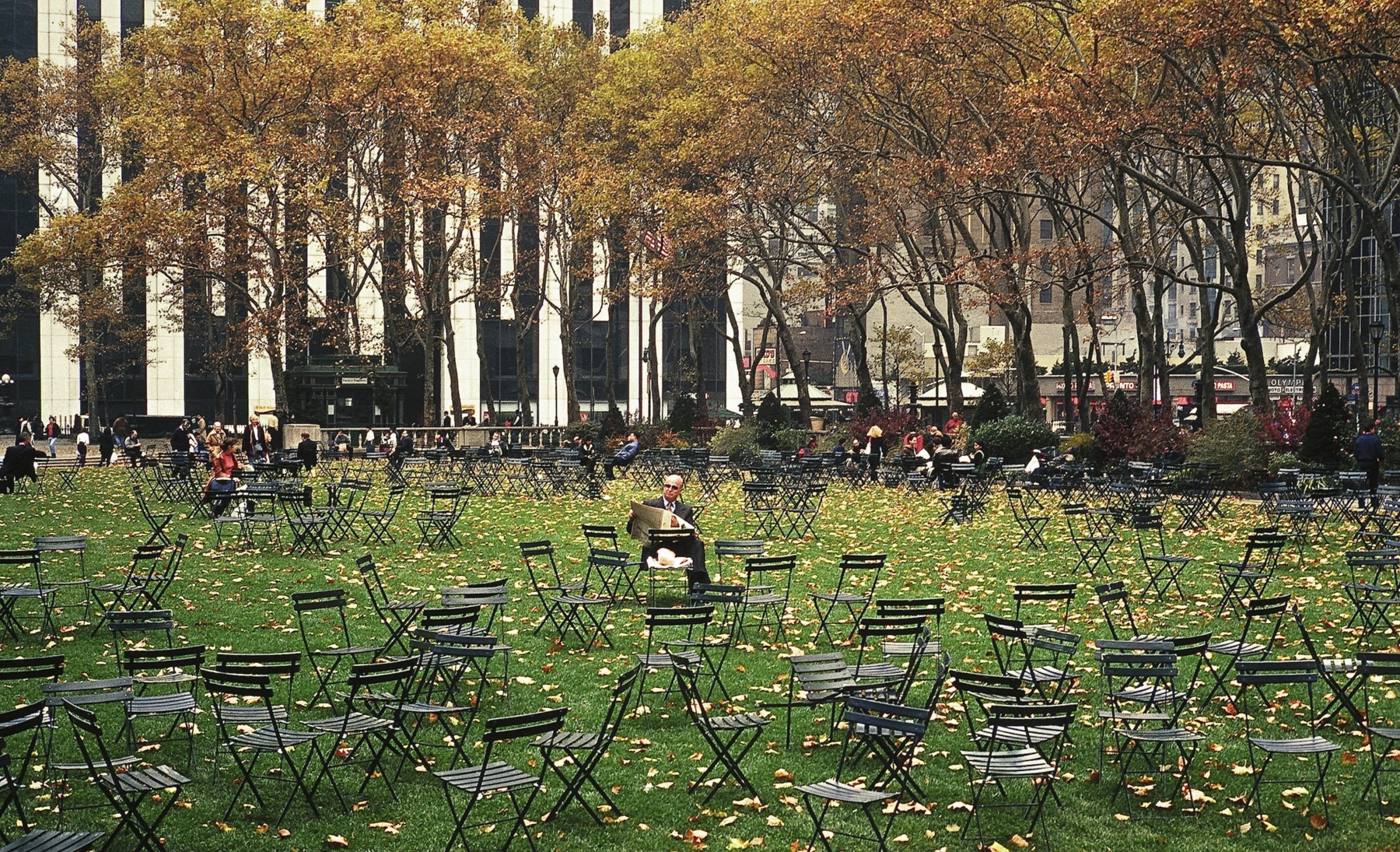 Alone in Bryant Park